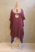 Wine Handwork Bandhej Kaftan